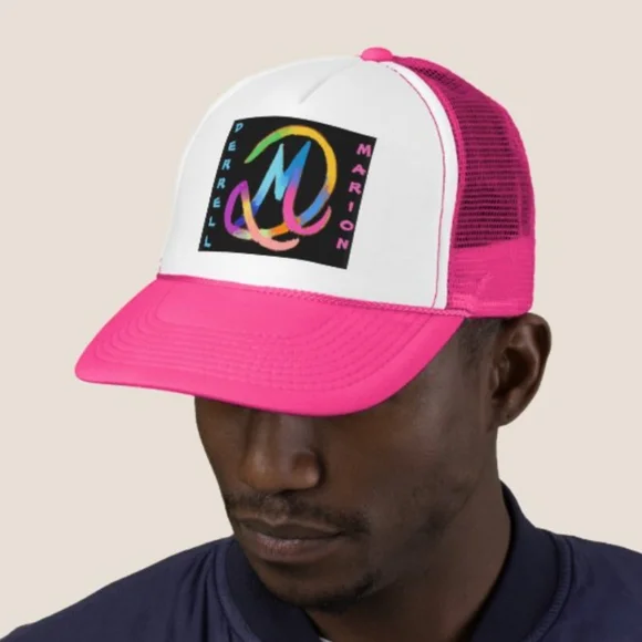 Hot Bubble Gum Pink DM Snapback Trucker Hat /  Cap Generic All Sugar No Daddy Trucker Hats for Women Hot Pink  main image 3